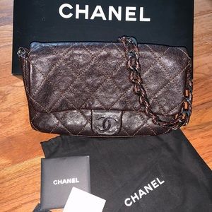 Chanel Classic Flap Vintage/Tags AUTH card